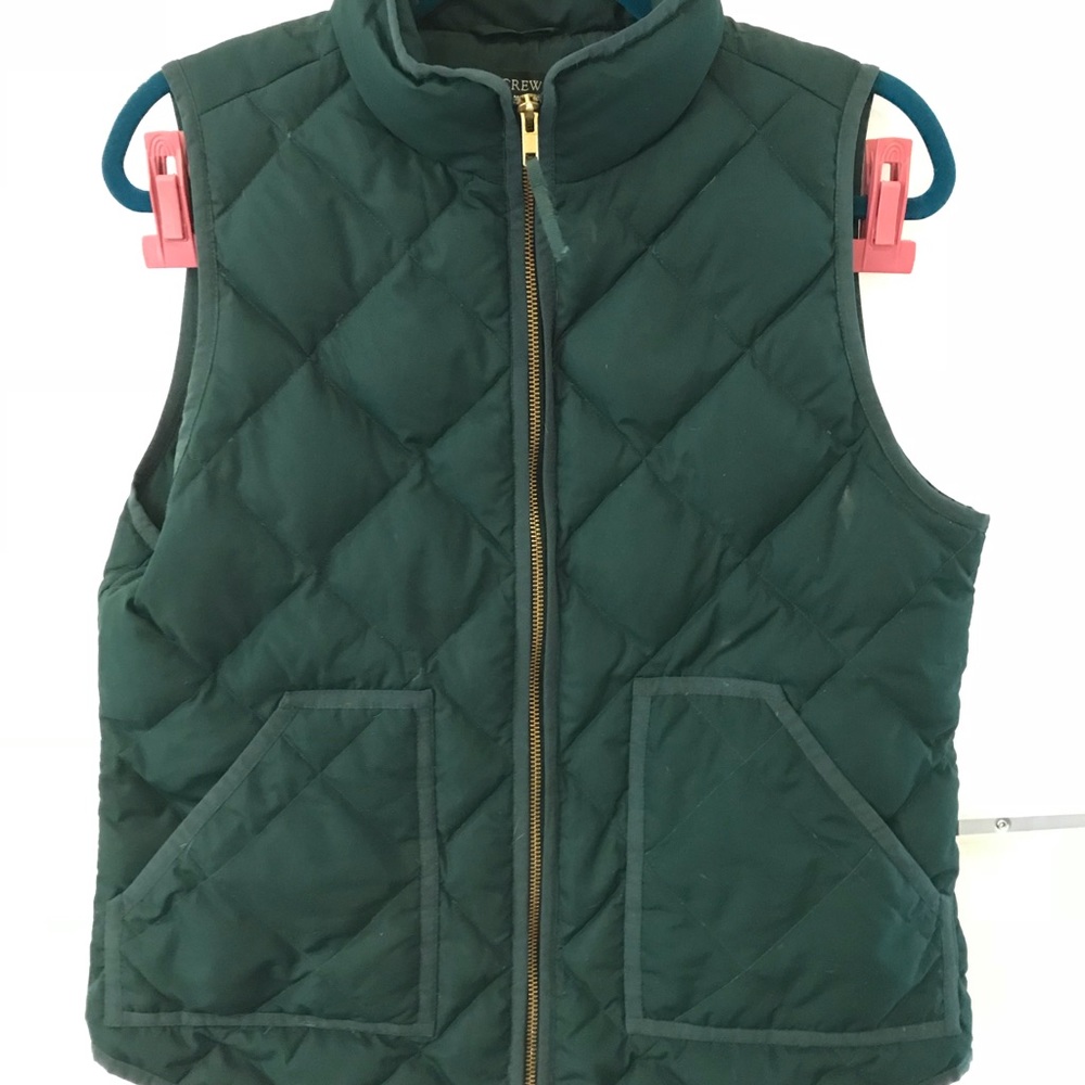 J Crew Down Vest, Forest Green